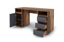 Schreibtisch >LOBO< in Old-Wood-Optik 138 x 75 x 55 cm (BxHxT)
