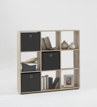 Raumteilerregal >MEGA 5< in Eiche Dekor - 104,5x108,5x33cm (BxHxT)