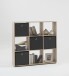 Raumteilerregal >MEGA 5< in Eiche Dekor - 104,5x108,5x33cm (BxHxT)