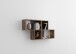 Wandregal >NORA< in Old Style dunkel-anthrazit - 100x53x19,5cm (BxHxT)