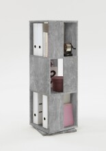 Drehregal >TOWER< in Beton LA - 34x108x34cm (BxHxT)