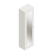 Garderobenschrank >INCA 2< in weiß - 50x184x34,5cm (BxHxT)