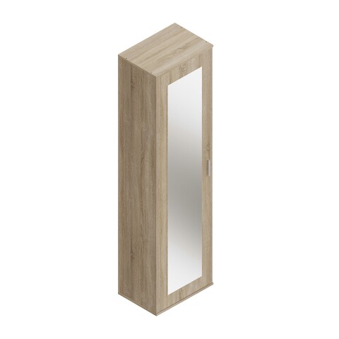Garderobenschrank >INCA 2< in Eiche Dekor - 50x184x34,5cm (BxHxT)
