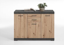 Kombikommode >BRISTOL 3 XL< in Matera-Artisan Eiche - 120x89,9x49,9cm (BxHxT)