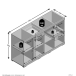Kombikommode >BRISTOL 4 XL< in Eiche Dekor - 160x89,9x49,9cm (BxHxT)