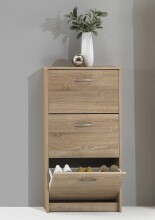 Schuhregal >STEP 3< in Eiche Dekor - 58,5x104,5x17cm (BxHxT)