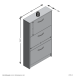 Schuhregal >STEP 3< in Eiche Dekor - 58,5x104,5x17cm (BxHxT)