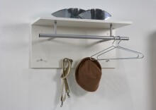 Wandgarderobe >SPOT< in weiß - 72x34,5x29,3cm (BxHxT)