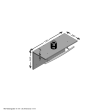 Wandgarderobe >SPOT< in weiß - 72x34,5x29,3cm (BxHxT)