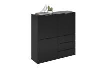 Kommode >DARK 2< in schwarz - 99,1x101,2x31,5cm...