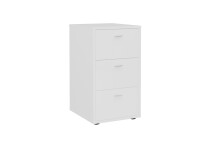 Nachtkonsole >VIRGINIA 1 UP< in hochlanz weiß - 35x62,4x39,9cm (BxHxT)