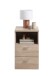 Nachtkonsole >COLIMA 1< in Eiche Dekor - 35x61,5x39,9cm (BxHxT)