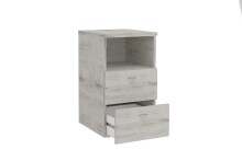 Nachttisch >COLIMA 1< in Sandeiche Dekor - 35x61,5x39,9cm (BxHxT)