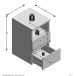 Nachttisch >COLIMA 1< in Sandeiche Dekor - 35x61,5x39,9cm (BxHxT)