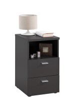 Nachttisch >COLIMA 1< in schwarz - 35x61,5x39,9cm...