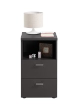 Nachttisch >COLIMA 1< in schwarz - 35x61,5x39,9cm...