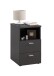 Nachttisch >COLIMA 1< in schwarz - 35x61,5x39,9cm (BxHxT)