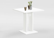 Säulen-Esstisch >BANDOL 1< in weiß - 70x77,5x70cm (BxHxT)