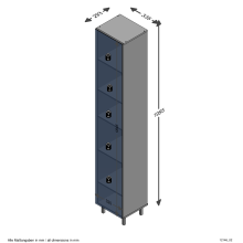 Mehrzweckschrank >TARRAGONA 1< in weiß - 33,5x195,5x31,5cm (BxHxT)