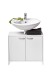 Waschbeckenunterschrank >MARBELLA 101< in weiß - 63,7x55x28,1cm (BxHxT)