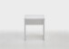 Hocker >SCHMINKI 2< in weiß Edelglanz - 40x44,2x35cm (BxHxT)