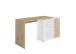Schreibtisch >ALBRECHT 1< in Artisan Eiche Dekor-weiß - 83x74x117cm (BxHxT)