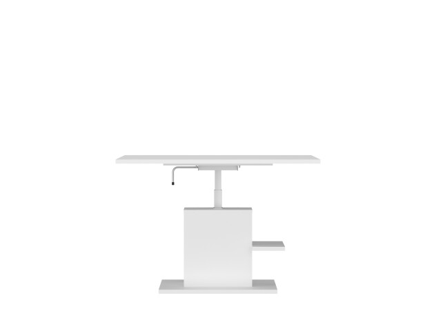 Couchtisch >CORTADO < höhenverstellbar bis 73cm, Alpinweiß - 110x55/73x65cm (BxHxT)