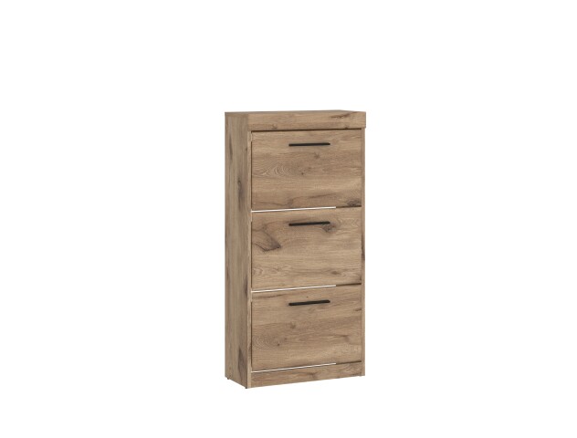 Schuhkipper >GRANO< 3 Klappen, in Viking Eiche Dekor - 54x115x31 (BxHxT)