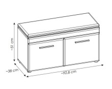 Garderoben-Set >Grano< (4-teilig) Viking Eiche Dekor - 188x195x38 (BxHxT)