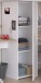 Hochbett >Alex< in Weiss / Jackson Eiche Dekor - 232x296x180cm (LxBxH)