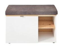 Garderoben-Set >Bari< (2-teilig) weiss matt / Eiche...