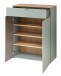 Garderoben-Set >Bari< (2-teilig) Schilfgrün / Eiche - 78x190x38cm (BxHxT)