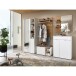 Garderoben-Set >Bari< (2-teilig) weiss matt / Eiche - 78x190x38cm (BxHxT)