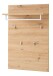 Garderoben-Set >Bari< (3-teilig) Schilfgrün / Eiche - 128x190x38cm (BxHxT)