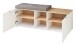 Garderoben-Set >Bari< (3-teilig) weiss matt / Eiche - 128x190x38cm (BxHxT)