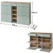 Garderoben-Set >Bari< (2-teilig) Schilfgrün / Eiche - 148x170x38cm (BxHxT)