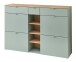 Garderoben-Set >Bari< (2-teilig) Schilfgrün / Eiche - 148x170x38cm (BxHxT)