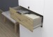 Drehtürenschrank >Ticao< 2 Schübe, 3 Stangen, weiß / Eiche Artisan Dekor - 226x210x54 (BxHxT)