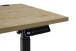 Schreibtisch >Ben< höhenverstellbar, Eiche Dekor / schwarz - 160x74/117x77cm (BxHxT)