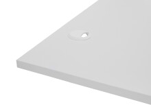 Eckschreibtisch >Ben< höhenverstellbar bis 117cm, weiss - 180x74/117x177cm (BxHxT)