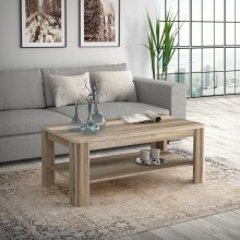 Couchtisch >TIZANO< Ablage, in Eiche Antik Dekor -...