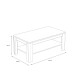 Couchtisch >TIZANO< Ablage, in Eiche Antik Dekor - 110x45x60cm (BxHxT)