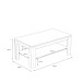 Couchtisch >TIZANO< Ablage, in Eiche Antik Dekor - 110x45x60cm (BxHxT)