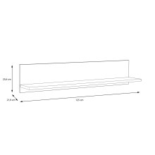 Wandboard >HAVANNA< in Alteiche Dekor - 125x25,6x21,9cm (BxHxT)