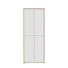 Schuhschrank >Alanna< 4 Türen, Secret grey / Artisan Eiche Dekor - 74,5x191,9x34,9 (B/H/T)