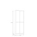 Schuhschrank >Alanna < 4 Türen, Salbei / Artisan Eiche Dekor - 74,5x191,9x34,9 (BxHxT)