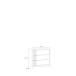 Kommode >SAVONA< LED, 3 Schübe, Beige Glanz / Eiche Antik Dekor - 103x98,2x42,3cm BxHxT