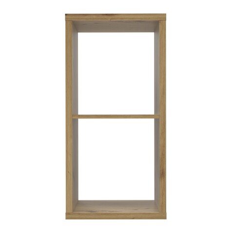Raumteilerregal >MAURO< 2 Fächer, in Artisan Eiche Dekor - 39,5x72,8x32,9cm (BxHxT)