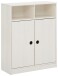 Bücherregal >Umeå< 95x75 cm in Weiß, teilmassives Kiefernholz, 2 Türen