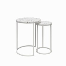 Satztisch >Ailema< 45x57x45 cm – Weiß,...